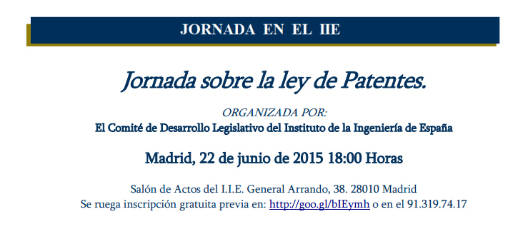 Jornada sobre la Ley de Patentes