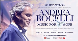 Concierto “Music For Hope” de Andrea Bocelli