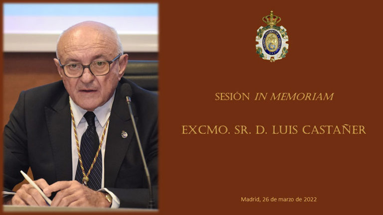 Sesión «In Memoriam Excmo. Sr. D. Luis Castañer Muñoz»