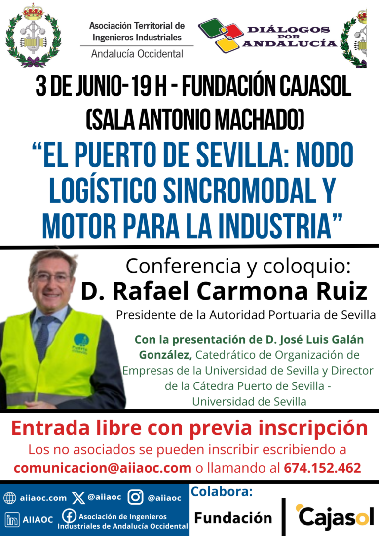 FORO: «EL PUERTO DE SEVILLA: NODO LOGÍSTICO SINCROMODAL Y MOTOR PARA LA INDUSTRIA» POR D. RAFAEL CARMONA